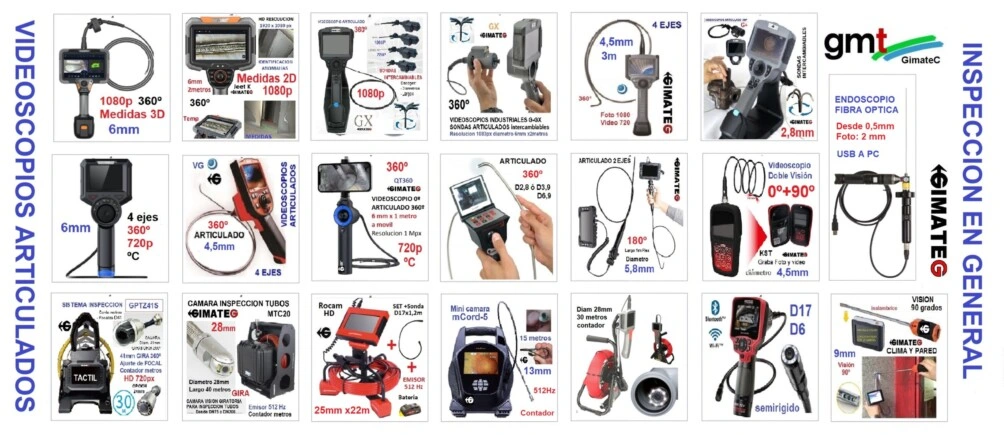gama equipos inspeccion videoscopios y camaras gimateg