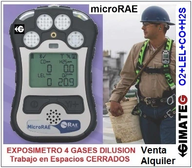 exposimetros 4gases para trabjos espacio confinado venta alquiler gimateg