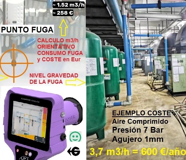 buscador fugas aire y gas comprimido x ultrasonido LeakShooter
