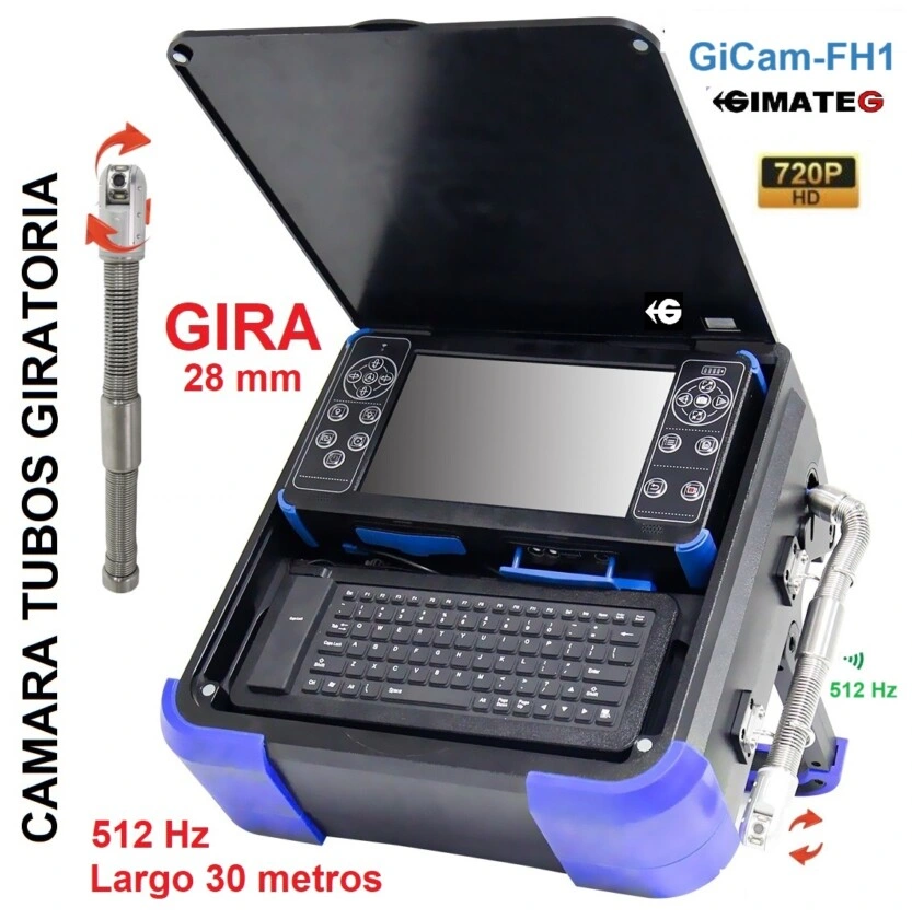 camara giratoria 360º de 28mm x30metros inspeccion tubos GimateG