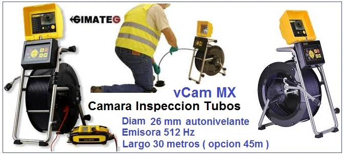 camara inspeccion tubos vCam MX 26mm x 30metros GimateG