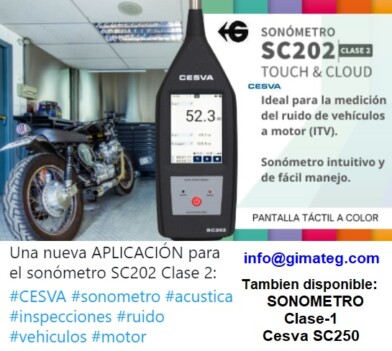ejemplo sonometro color Clase 2 Cesva-GimateG