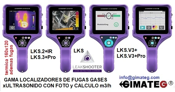 gama Leakhooter busca fugas Aire gases vacio xUltrasonido 