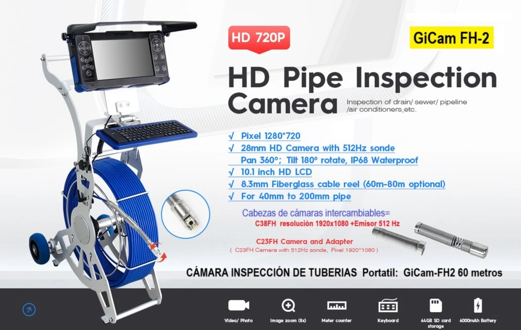 camara inspeccion tubos GiCam-FH2pro 60metros GimateG