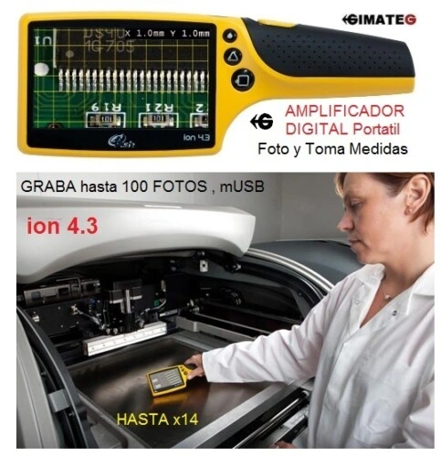 Lupa ASH x14 con medidas 2D para control calidad gimateg