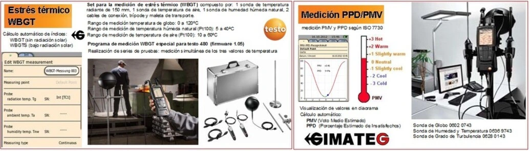 testo 400 mide WBGT yPPD-PMV Disconfort venta alquiler GimateG