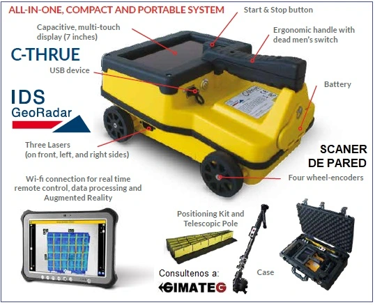 scaner mano hormigon en suelo y paredes c-thrue leica gimateg