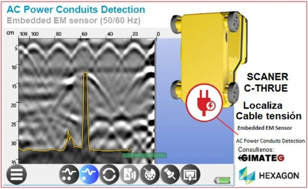 localice cable electrico con tension con georadar scaner en gimateg