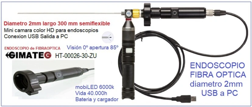 endoscopio fibra optica diametro 2mm gimateg