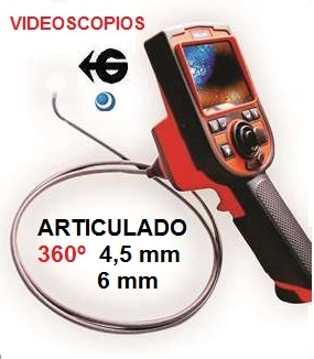 videoscopios articulados 4 ejes 360 grados de 4,5 mm o 6 mm GimateG
