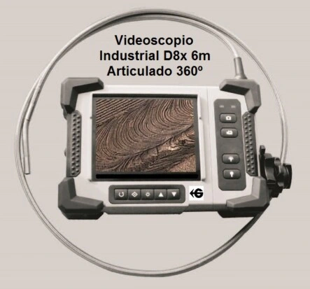 Videoscopio industrial VD articulado 4 ejes 8mm largo 6metros GimateG