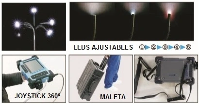 leds Videoscopio industrial VD articulado 4 ejes GimateG