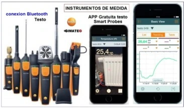 instrumentos medida de bolsillo con bluetooth testo gimateg