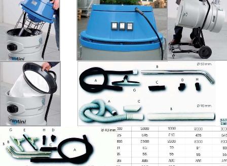 accesorios aspirador industrial 3x1000 watios gimateg