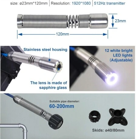 camara 23mm FHD 1080p FH1 inspeccion tubos GimateG