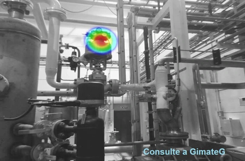 foto busca fuga aire comprimido camara acustica AI56 gimateg