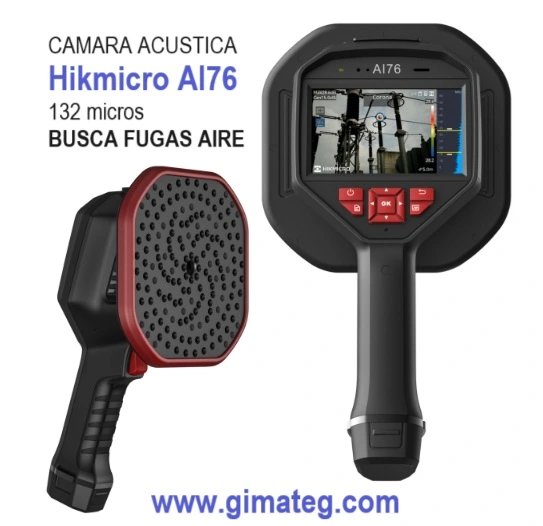 Camara acustica Hikmicro AI76 fugas o ruido o arco electrico gimateg