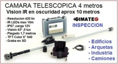 camara telescopica inspeccion pozo y edificios GimateG