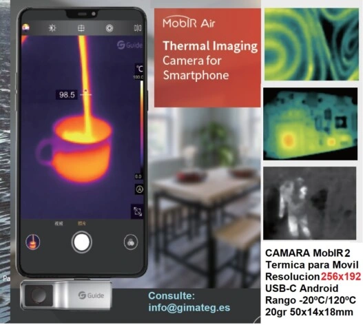 funcionamiento termograficas USBC movIR 2 gimateg