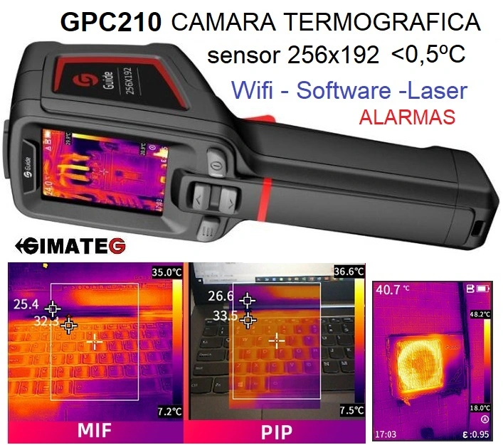 camara termografica con alarma PC210 guide gimateg