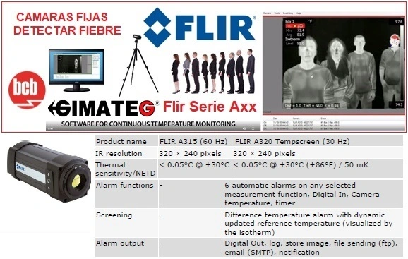 camara termografica fija Flir Axx deteccion fiebre bcb gimateg