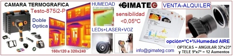 termografica testo 875i angular y teleobjetivo alquiler gimateg