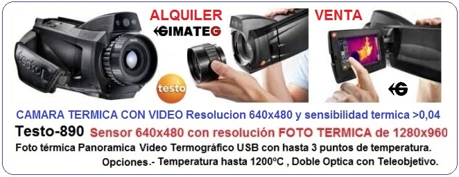 Promo temporal testo 890 camara termica profesional gimateg
