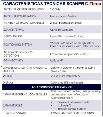 scaner hormigon leica Cthre caracteristicas tecnicas de gimate