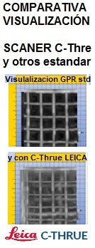 comparacion entre scaner estandar y C-Thre en hormigon gimateg