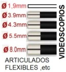 gama videoscopios desde 1,9 mm y articulados GimateG