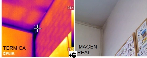 diferencia foto termica y foto real termografica Flir de GimateG