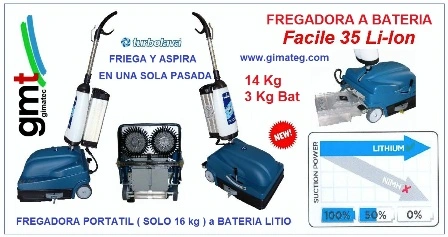 fregadora bateria ligera profesional turbolava gimateg