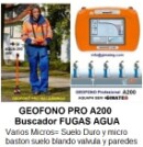 Geofono Deteccion Fugas agua a200 con GPS SEWERIN gimateg
