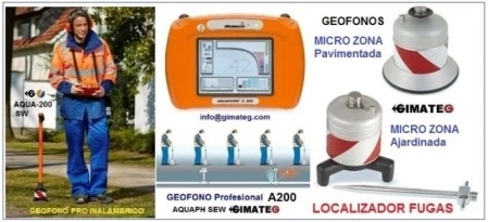 geofono inalambrico profesional A200 sewerin gimateg