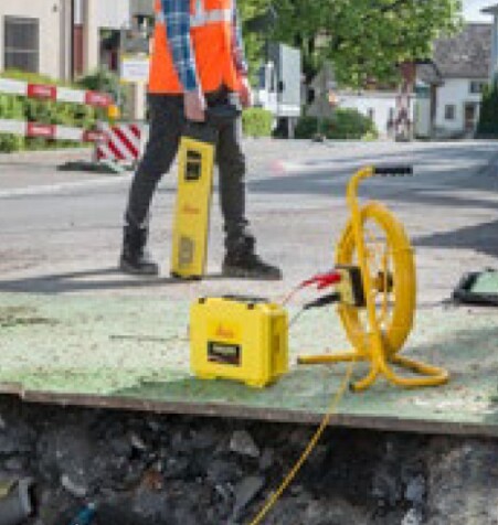 ejemplo Localizador instalaciones Leica DD230 y transmisor DA230 gimateg