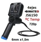 videoscopio articulado 4 ejes TFT IPS alarma temperatura JS360 GimateG