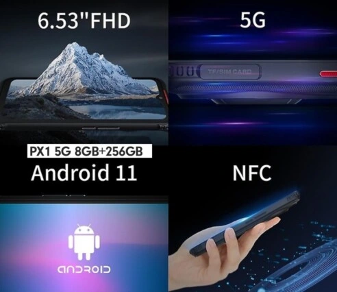 Smartphone PX1 5G termica 256X192 a vibrometro VSHOOTER3IRHD GimateG