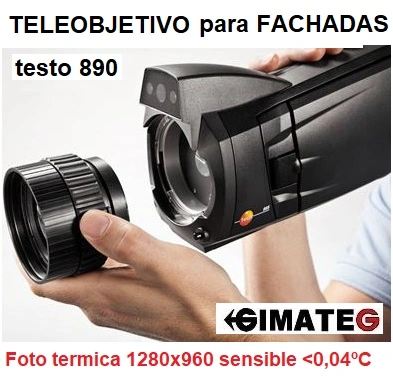 camara termografica pro con teleobjetivo fachadas testo890 venta alquiler gimateg