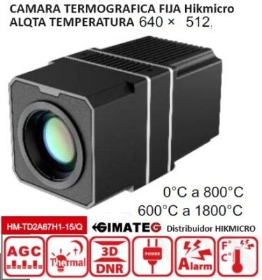termografica fija 640x480 ModBus alta temperatura 1800ºC HIKmicro gimateg