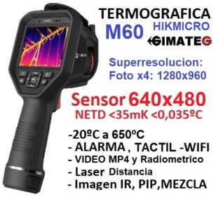 termografica alta resolucion hikmicro M60 gimateg