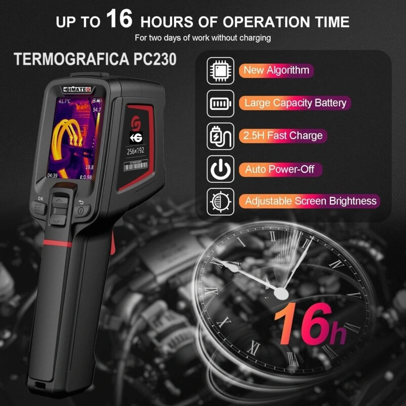 termografica PC230 autofocus y alarma guide gimateg