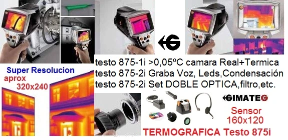 venta alquiler termografica testo 875i2 certificado ENAC gimateg