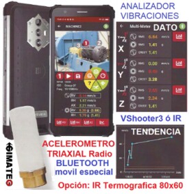 analizador vibracion triaxial foto maquina y color ISO 10816 VSHOOTER GimateG