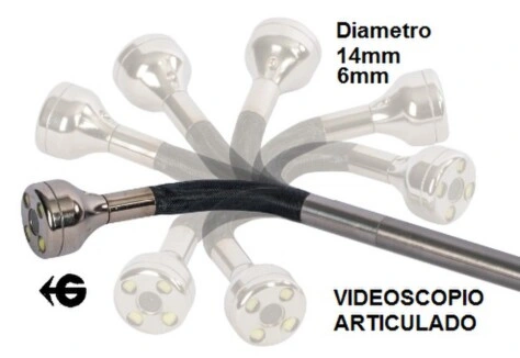videoscopio articulado mucha luz diametro 14mm GimateG