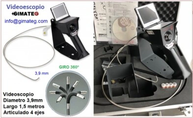 videoscopio articulado 360 grados diametro 3,9mm 1,5m VJ GimateG